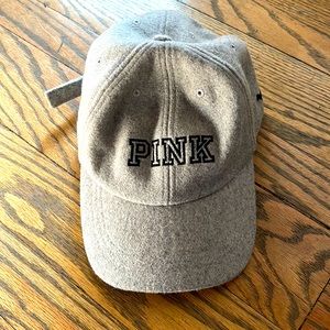 Heather gray PINK baseball cap